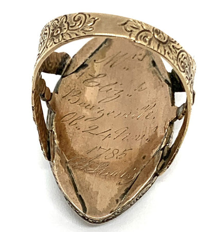 Antique Georgian Mourning Miniature Ring, Gold