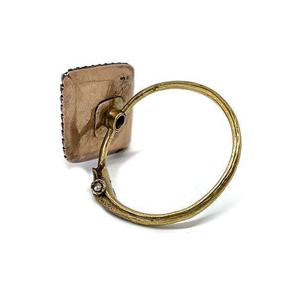 Antique Georgian Miniature Portrait Ring