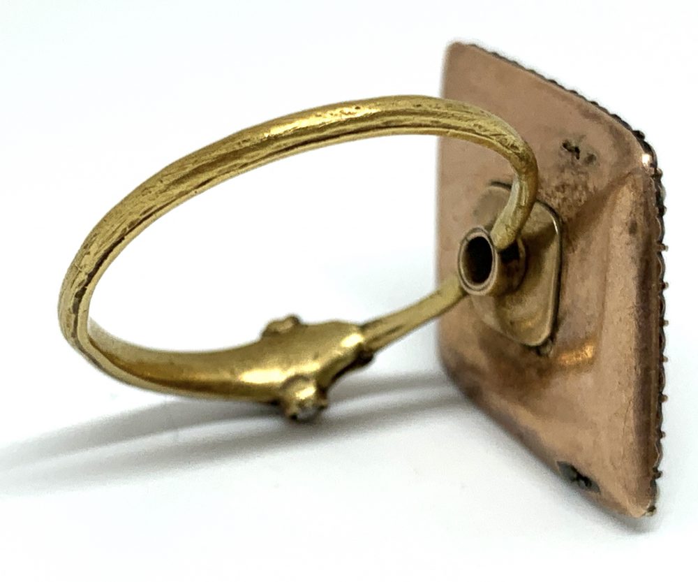 Antique Georgian Miniature Portrait Ring