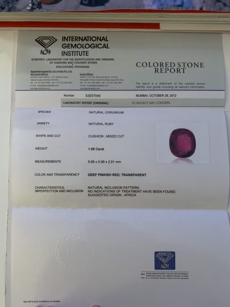 1.08ct Ruby and Diamond Cluster Ring in 18ct Gold