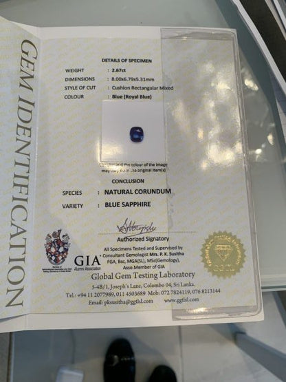 Sri Lankan Sapphire and Diamond Cluster Ring, 18ct White Gold