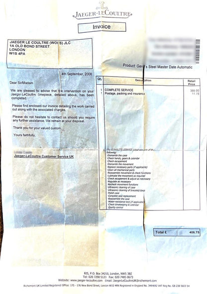 Jaeger LeCoultre Master Calendar 140.8.87 Stainless Steel Automatic Watch on Original Leather Strap