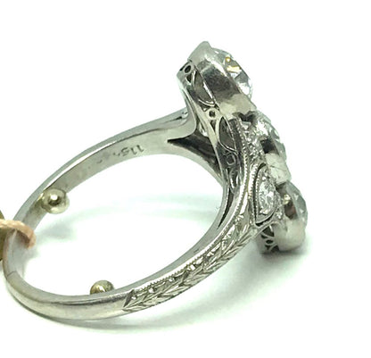 Antique Edwardian Diamond ring Platinum 1910's