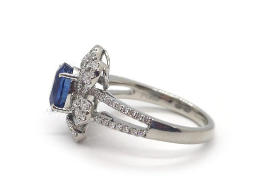 Sapphire and Diamond Dress Ring, Platinum