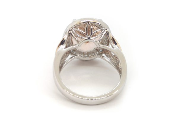 Brazilian Morganite and Diamond Dress Ring, 18ct White Gold
