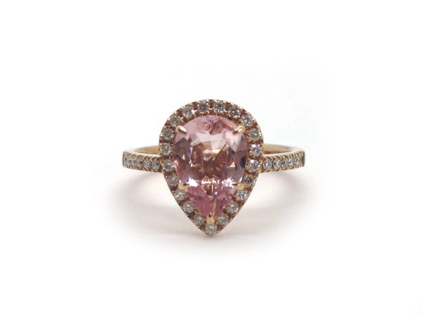 Morganite and Diamond Dress Ring in 18ct Rose Gold