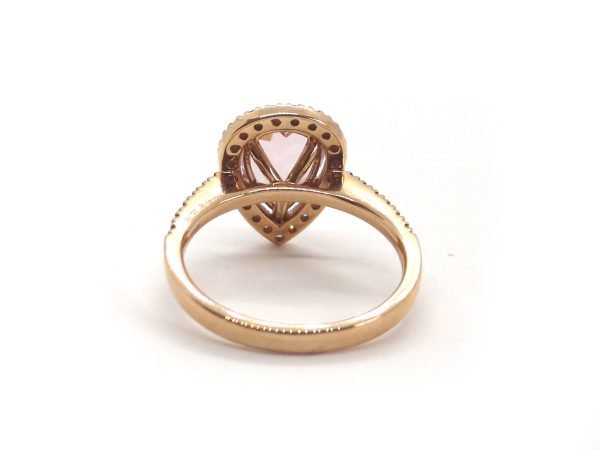 Morganite and Diamond Dress Ring in 18ct Rose Gold