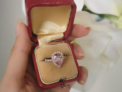 Morganite and Diamond Dress Ring in 18ct Rose Gold