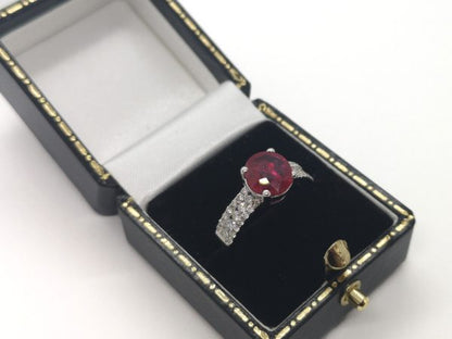 2.03ct Ruby and Diamond Ring in 18ct Gold