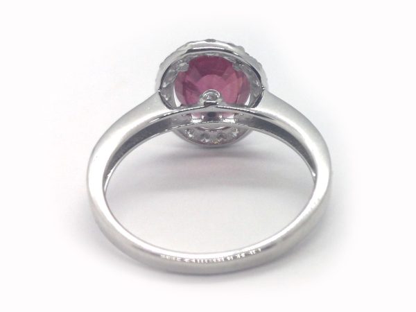 2.62ct Ruby and Diamond Cluster Ring in 18ct White Gold