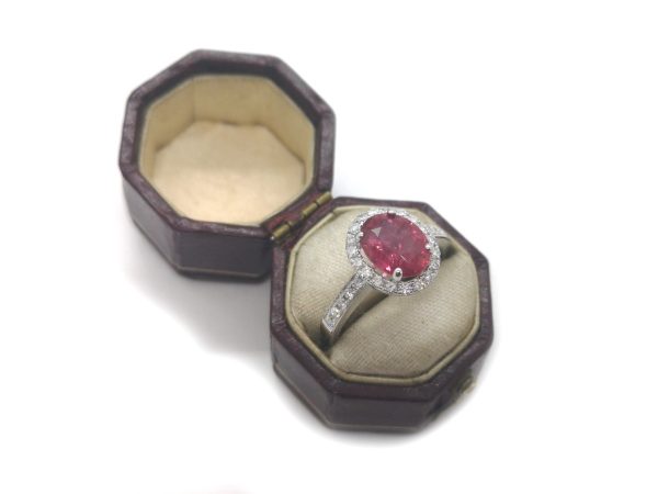 2.62ct Ruby and Diamond Cluster Ring in 18ct White Gold