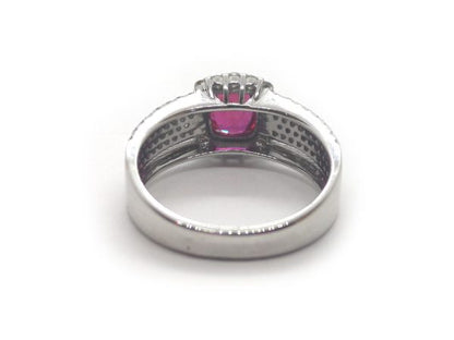 1.08ct Ruby and Diamond Cluster Ring in 18ct Gold