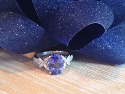 Tanzanite and Diamond Engagement Ring, 5.60ct