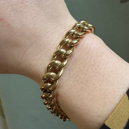 Vintage 18ct Gold Curb Link Bracelet