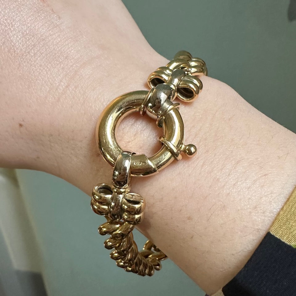 Vintage 18ct Gold Curb Link Bracelet