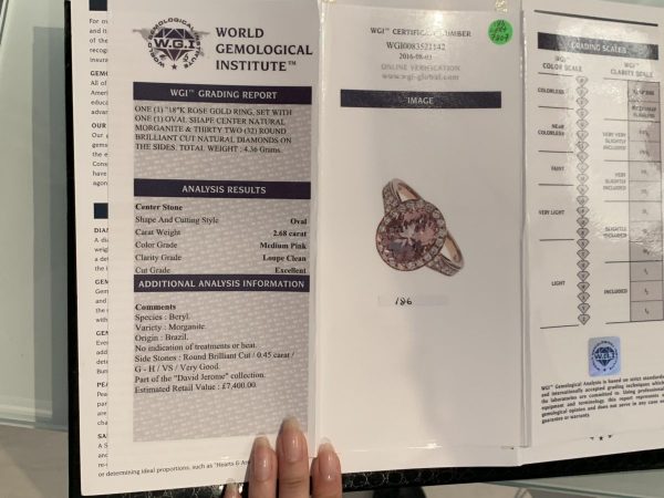 Morganite and Diamond Cluster Ring in 18ct Rose Gold