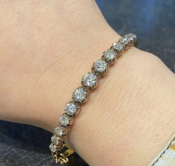 Antique Old Cut Diamond Bangle