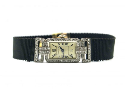 Cartier Art Deco Diamond Cocktail Watch 1920's
