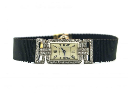 Cartier Art Deco Diamond Cocktail Watch 1920's