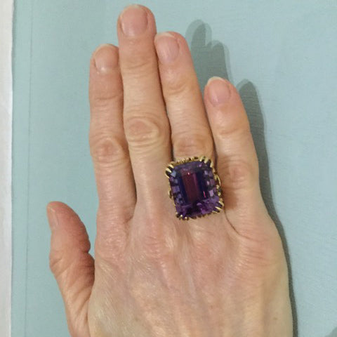 Vintage Amethyst Dress Ring