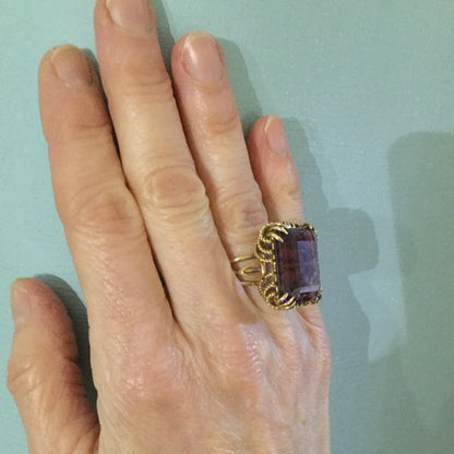 Vintage Amethyst Dress Ring