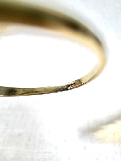 Antique 18ct Gold Stamped, 1920’s Onyx & Diamond Marquise Ring