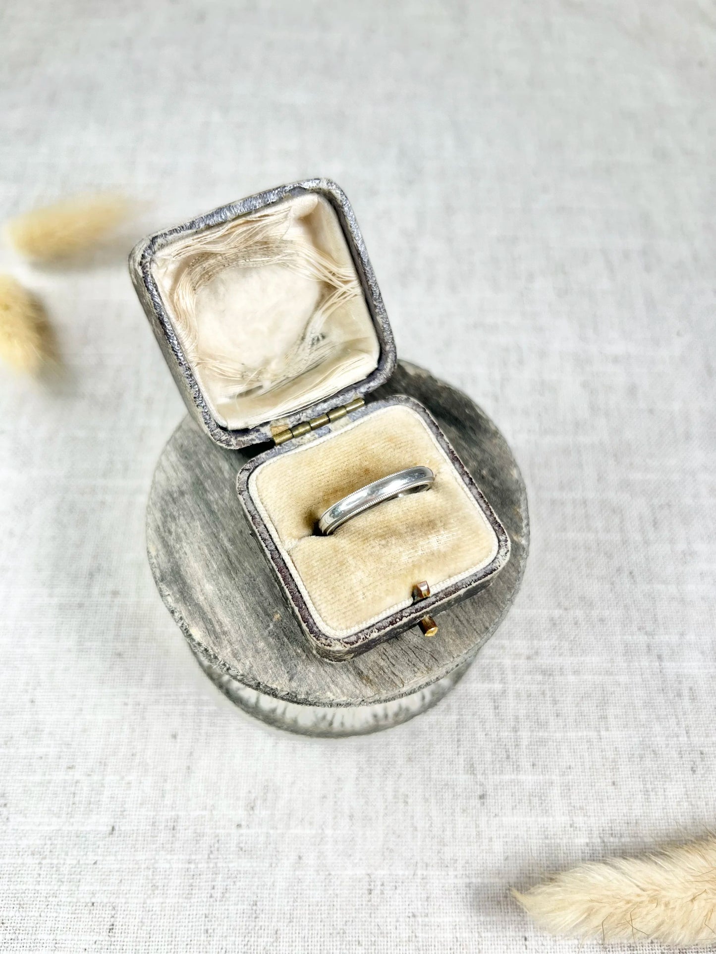 Vintage Tiffany & Co Platinum Wedding Band, "Tiffany Together", Circa 1990