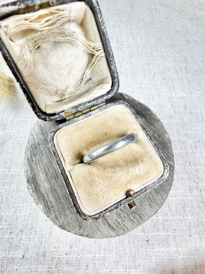 Vintage Tiffany & Co Platinum Wedding Band, "Tiffany Together", Circa 1990