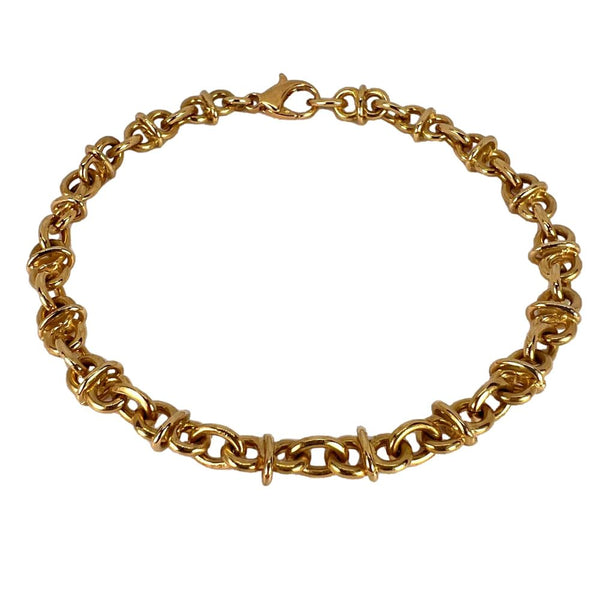 Italian 18ct Yellow Gold Mariner Chain Link Bracelet