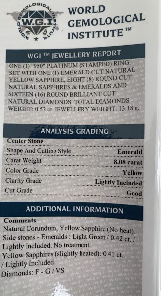 Yellow Sapphire and Diamond Ring By David Jerome