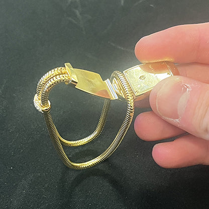 Van Cleef Arpels Cadenas Serti Gold Watch with Diamonds