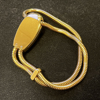 Van Cleef Arpels Cadenas Serti Gold Watch with Diamonds