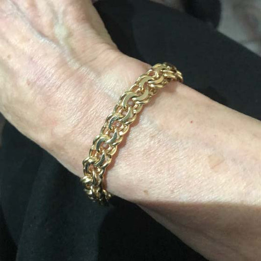 Vintage Fancy Link Gold Bracelet