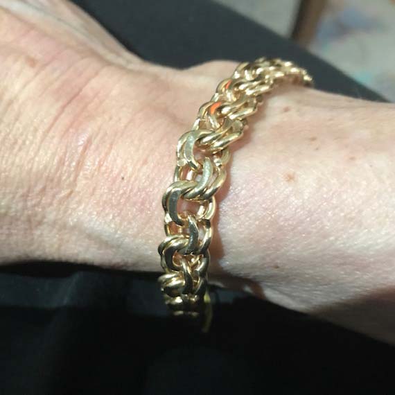Vintage Fancy Link Gold Bracelet