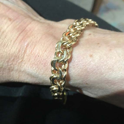 Vintage Fancy Link Gold Bracelet