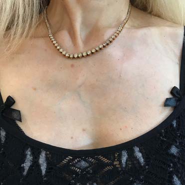 Graduated Diamond Line Riviere Necklace 15 carats