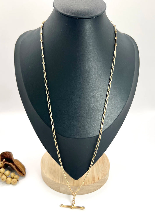 Antique gold long necklace