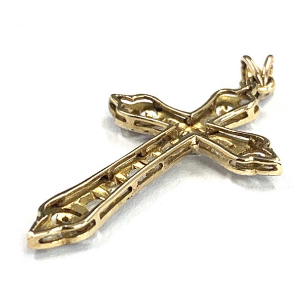 Antique Art Deco Diamond Cross Pendant