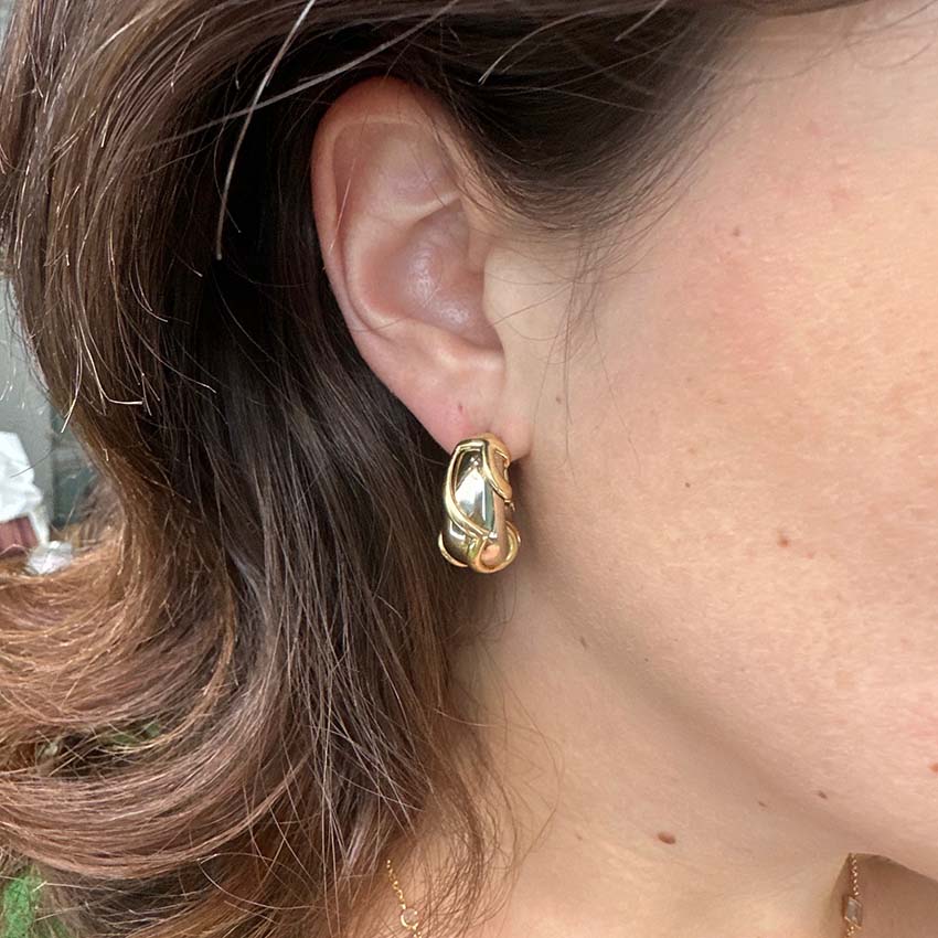 Vintage Mappin & Webb 18ct Gold Hoop Earrings