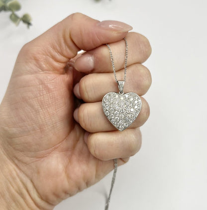 2.40ct Diamond Heart Pendant in Platinum