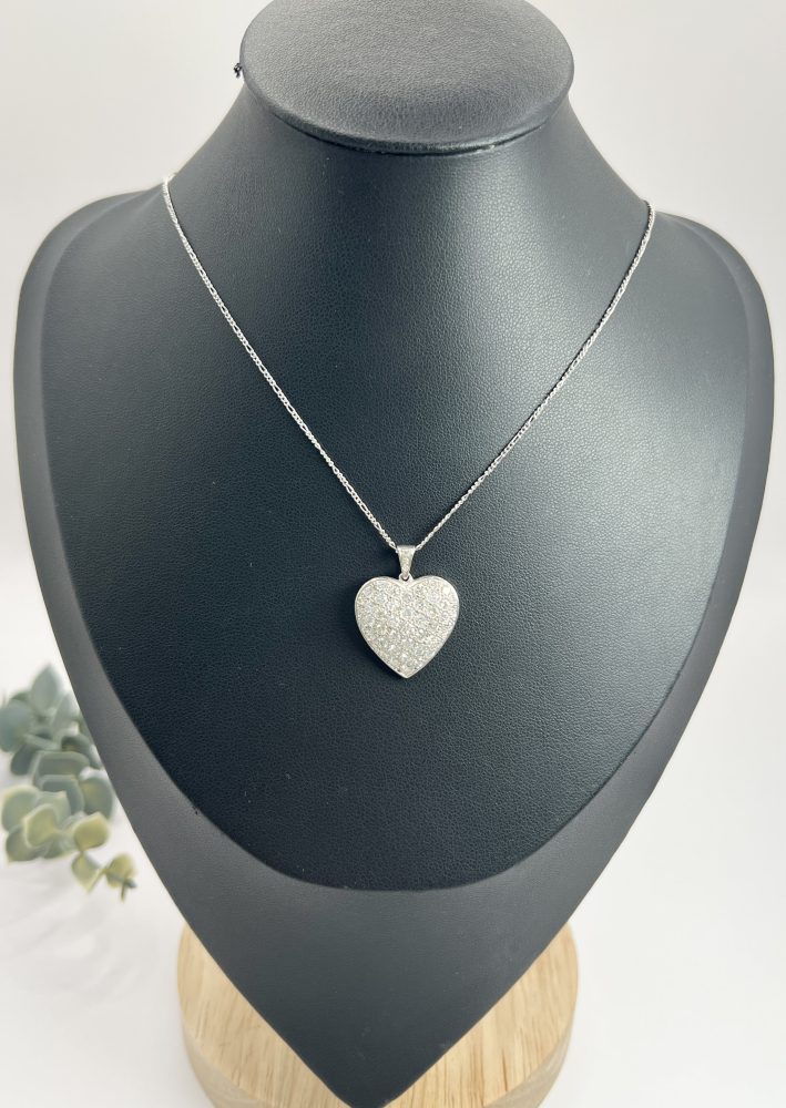 2.40ct Diamond Heart Pendant in Platinum