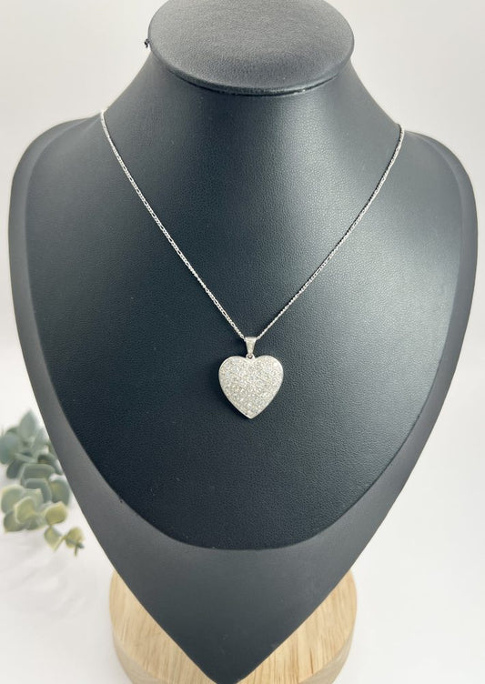 2.40ct Diamond Heart Pendant in Platinum