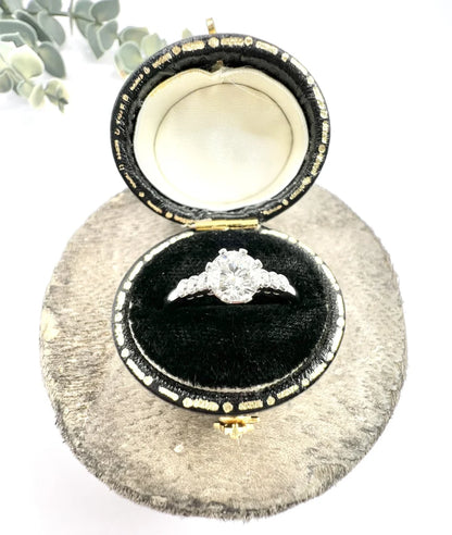 Vintage 0.75ct Diamond Solitaire Engagement Ring in Platinum