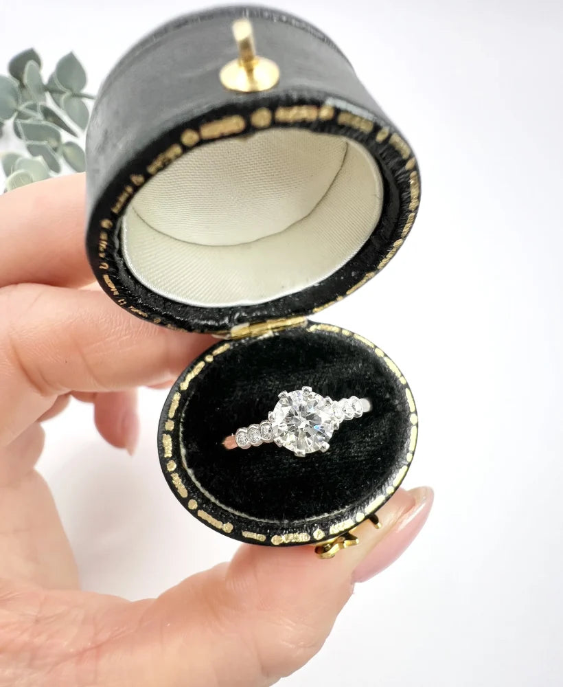 Vintage 0.75ct Diamond Solitaire Engagement Ring in Platinum