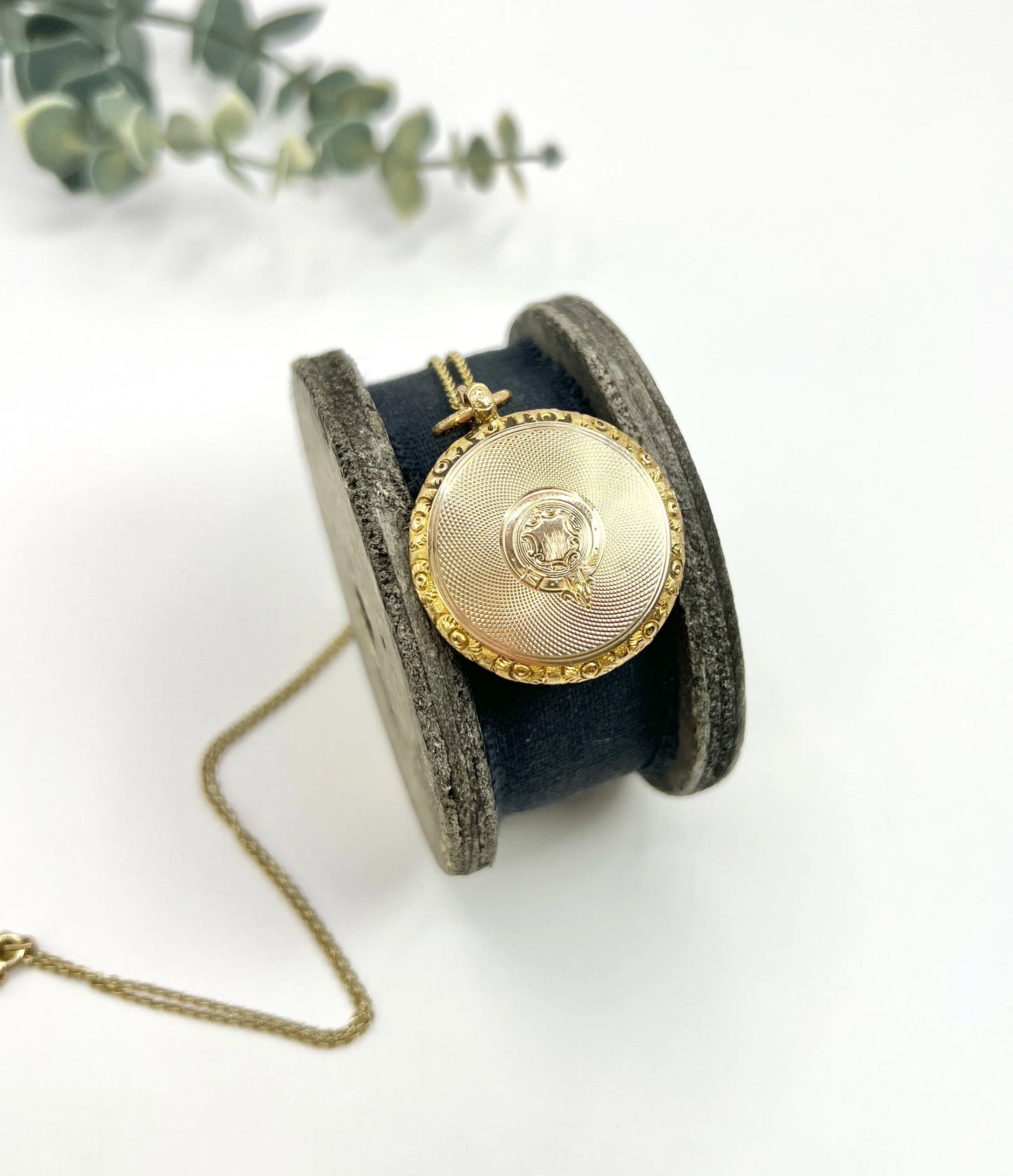 Early Victorian 15 Carat Yellow Gold Round Pocket Watch Locket, Circa 1865