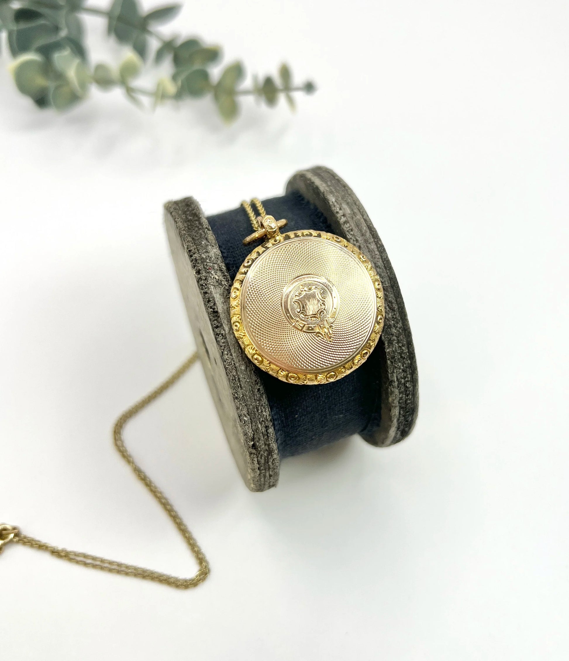 Early Victorian 15 Carat Yellow Gold Round Pocket Watch Locket, Circa 1865