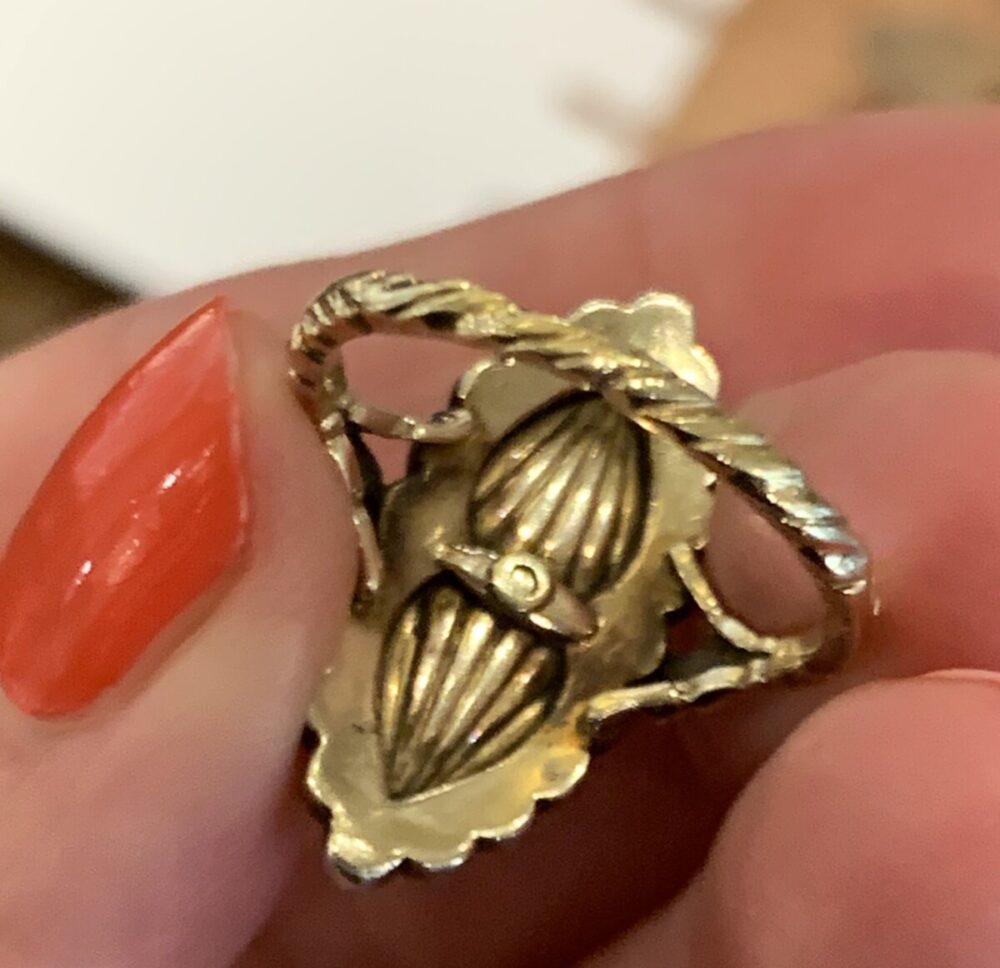 Antique rose cut diamond ring 2