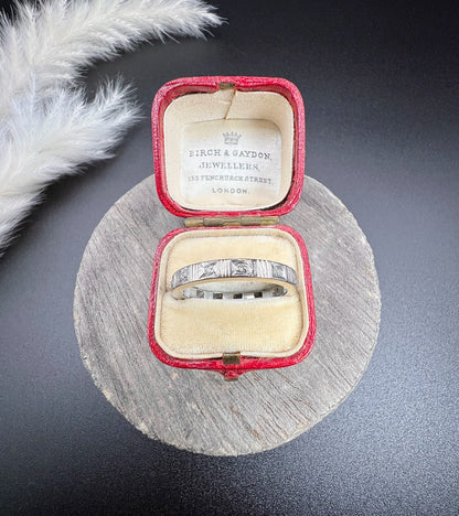 Antique 1920's Platinum, Diamond Eternity Ring