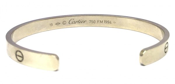 Cartier Love Bangle 18ct White Gold Size 19