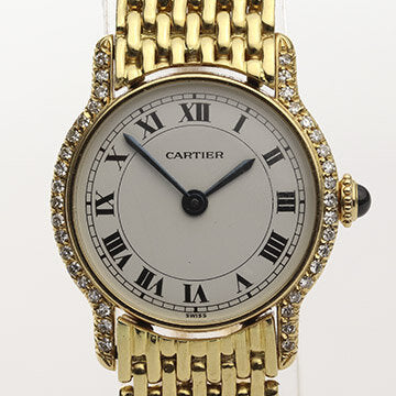 Cartier Classic Round Ladies 18ct Yellow Gold Original Diamond Case